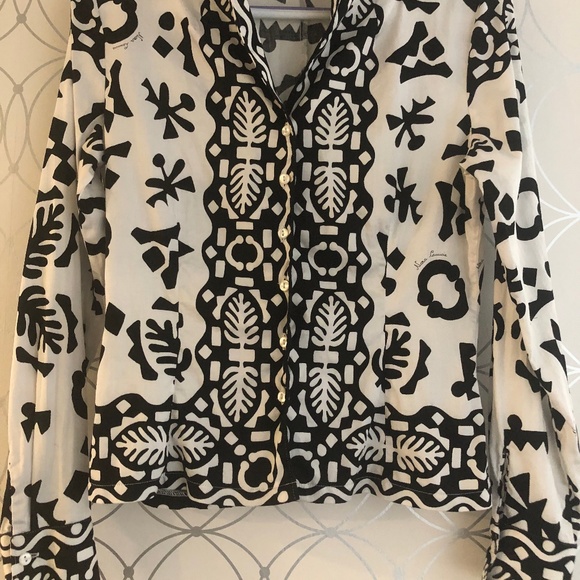 NARACAMICIE l Made in Italy Stunning Black & White Blouse - Picture 3 of 11